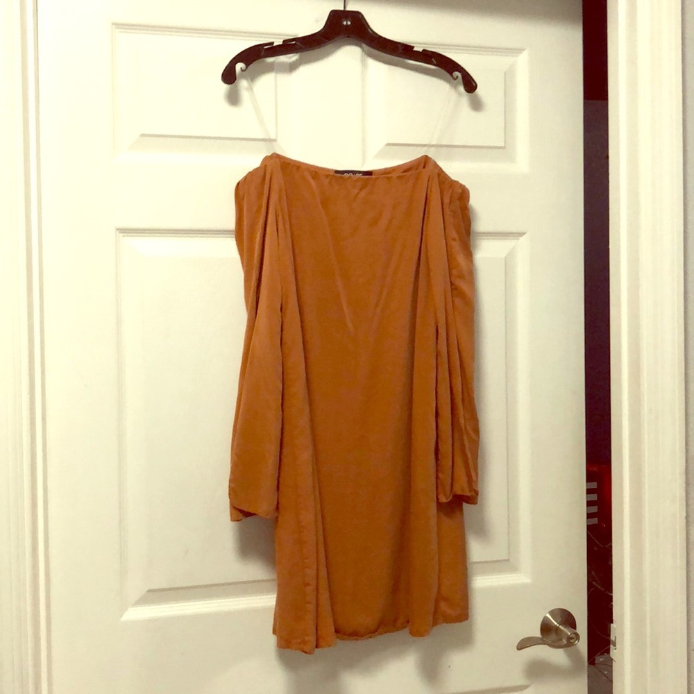 Do & Be Nordstrom Off Shoulder Burnt Orange Dress